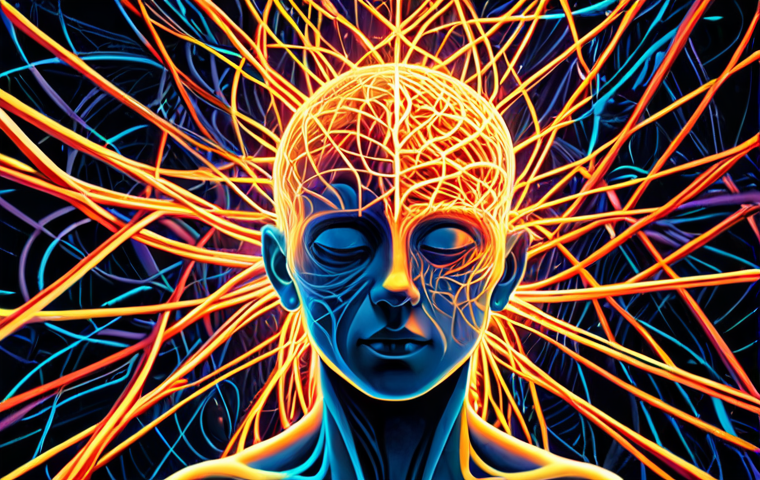 An intricate abstract representation of a human mind, initially appearing chaotic and tangled with dark, distorted lines, then transforming into clear, organized, and brightly illuminated pathways. Emphasize the empowering shift from unhelpful thought patterns to mental clarity and insight. Conceptual art, digital painting, vibrant light, subtle optical illusions.