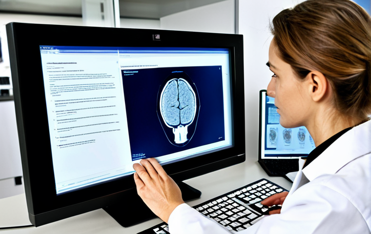 심리학 심리실험 - The Ethical Tightrope**

Prompt: A researcher in a modern lab, carefully reviewing documents with an...