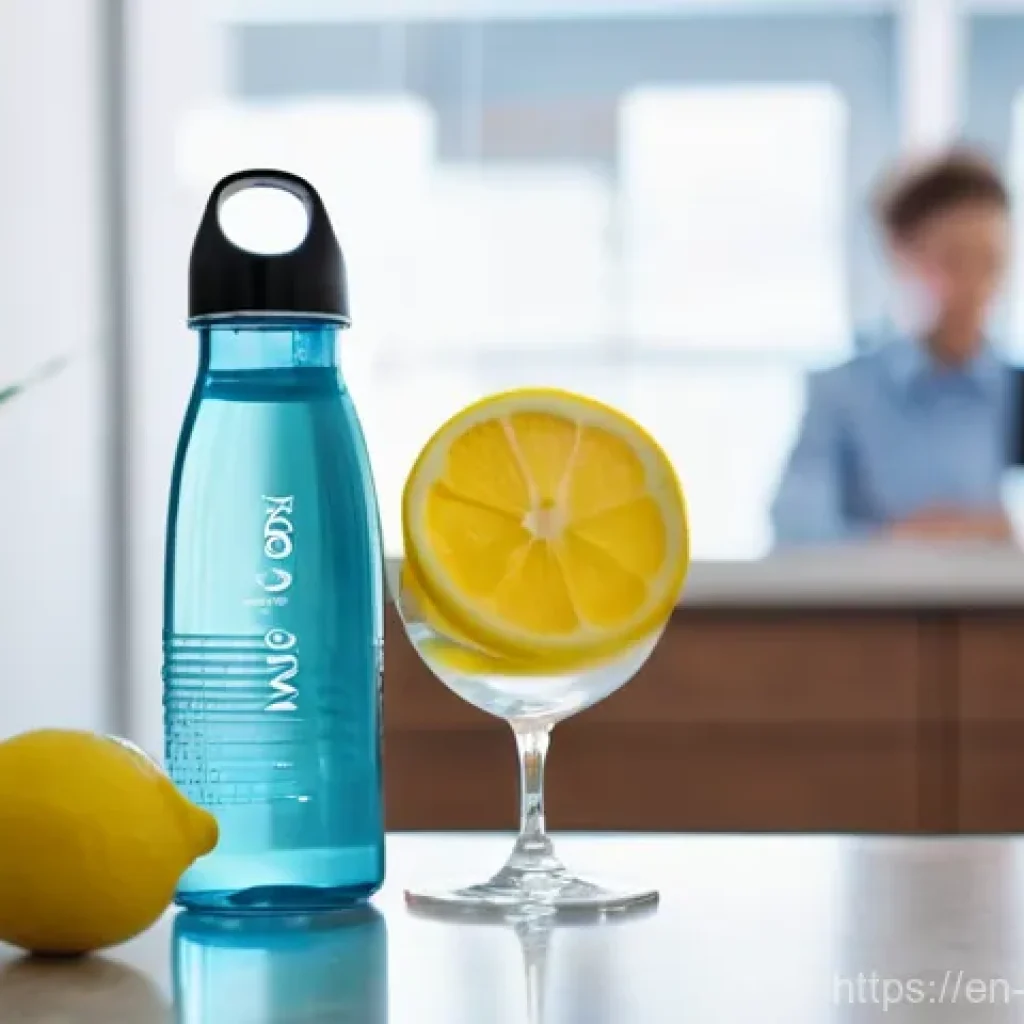 심리학 연구 논문 - **Prompt 1: The Subtle Nudge to Hydration**
"A brightly lit, modern office environment. A young ...